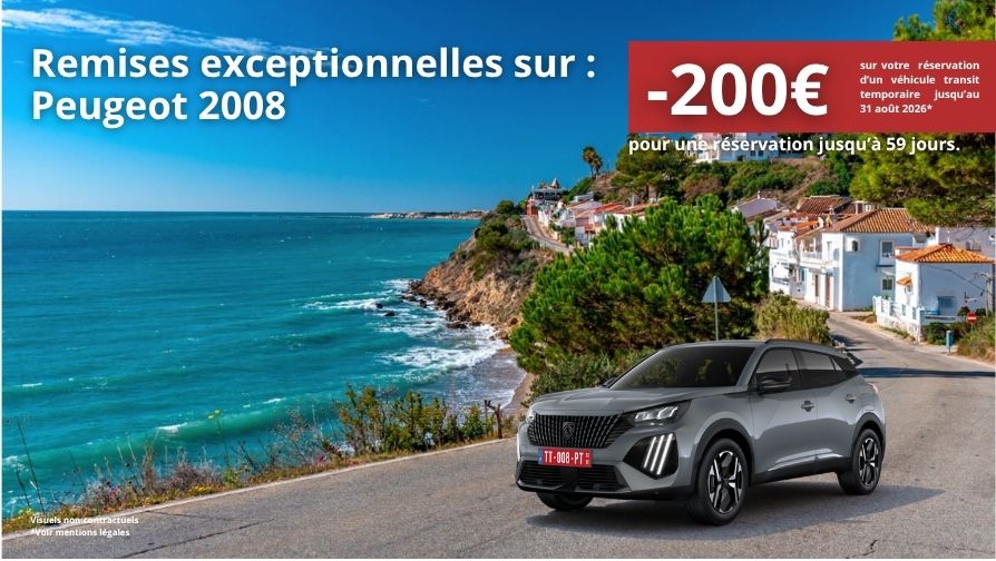 Remises exceptionnelles pour une réservation jusqu'à 59 jours.