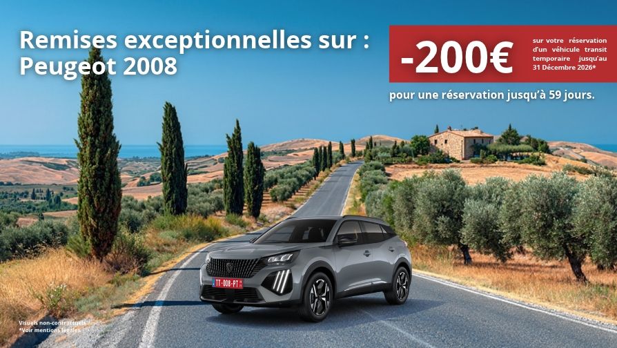 Remises exceptionnelles pour une réservation jusqu'à 59 jours.