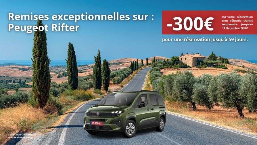 Remises exceptionnelles pour une réservation jusqu'à 59 jours.